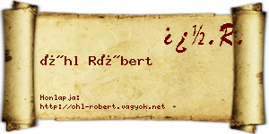 Öhl Róbert névjegykártya